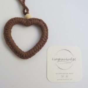 Coração em macramé 7 cm (cores fortes)
